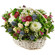 basket of chrysanthemums and roses. Spain